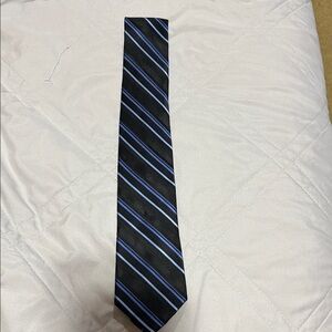 Axcess Black Tie with Blue Stripes